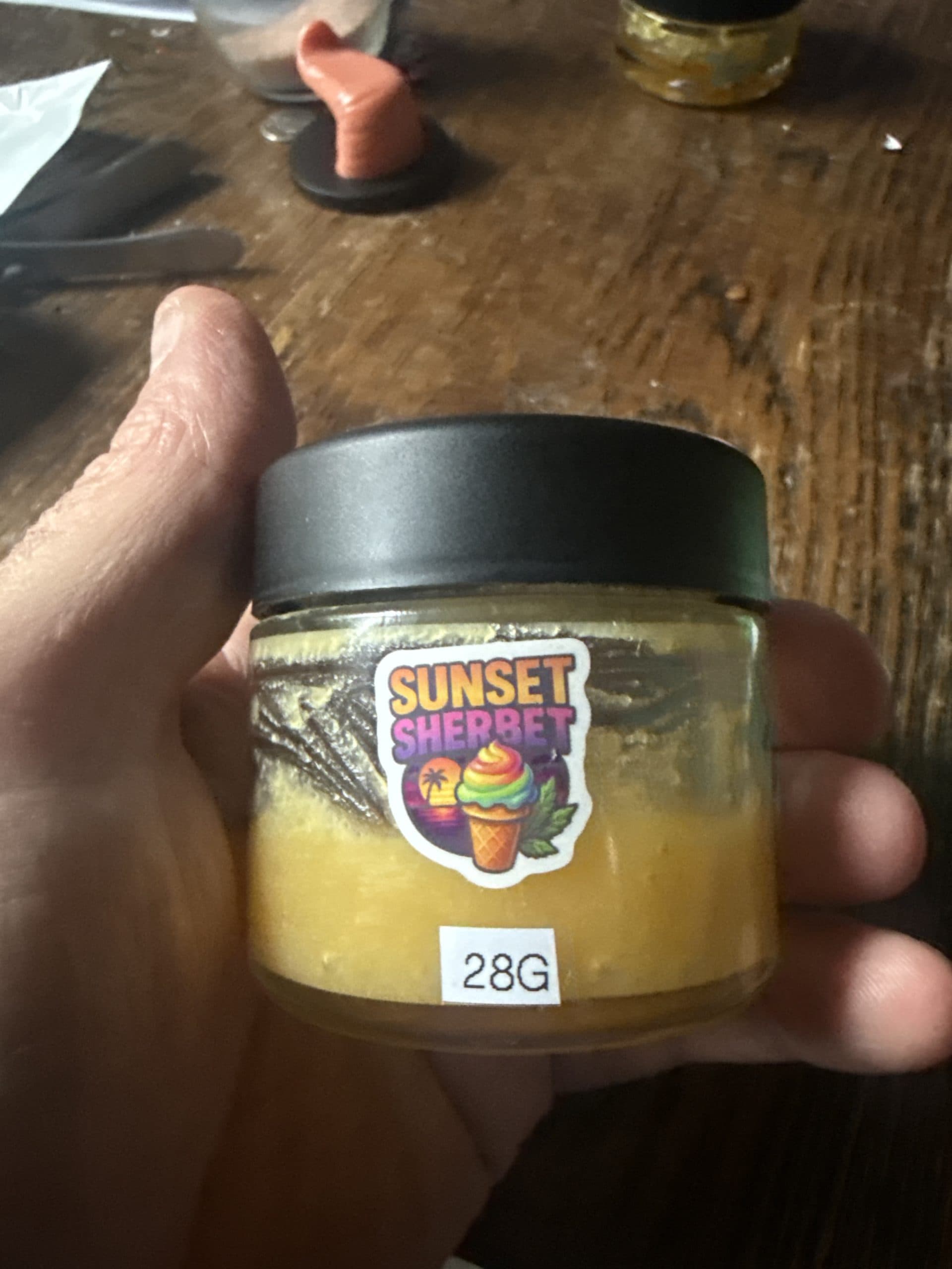 Customer photo of Sunset Sherbet - Live Resin